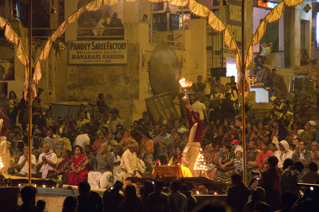 Aarti, the Sacred Light Ceremony, Varanasi, India