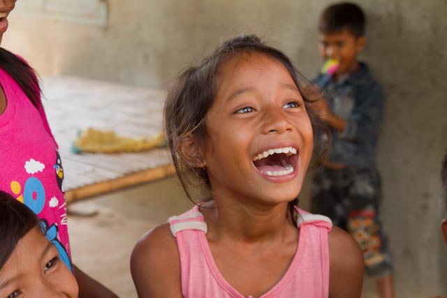 Village Child Laughing, Cambodia